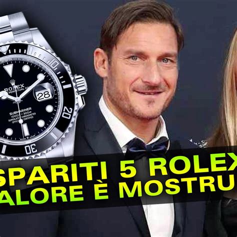 valore rolex totti|Totti e Ilary, spariti 5 Rolex contesi: uno vale 1 milione di euro.